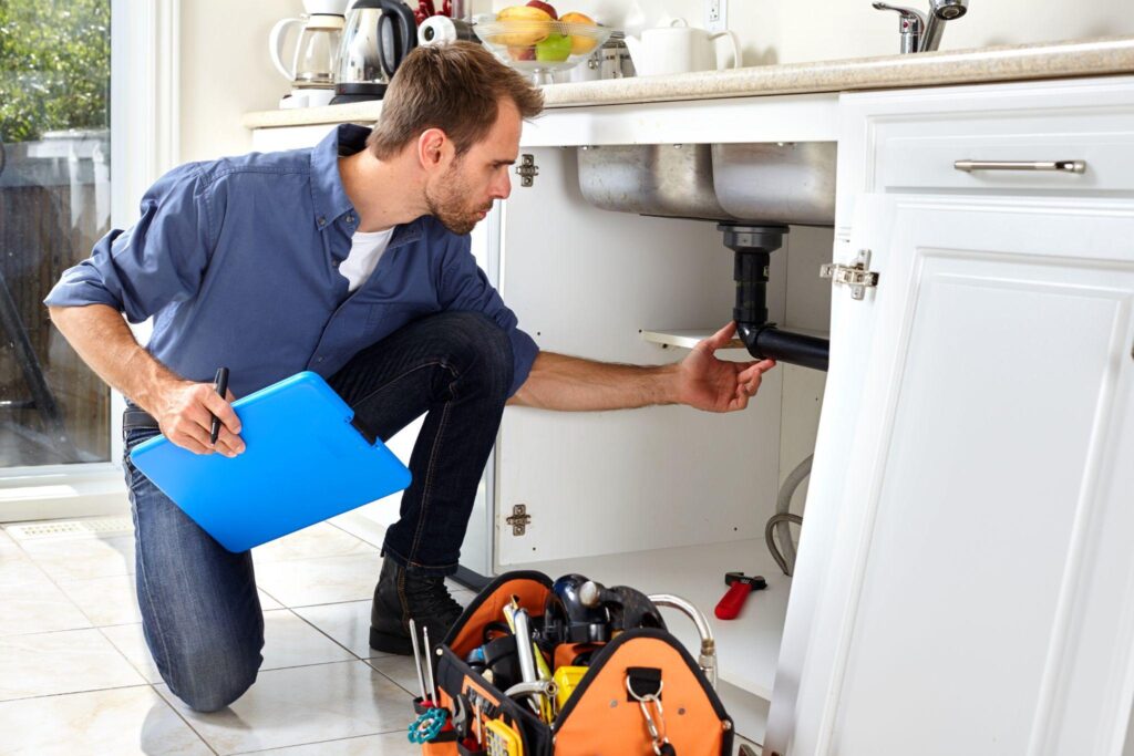 plumber man fix repair service